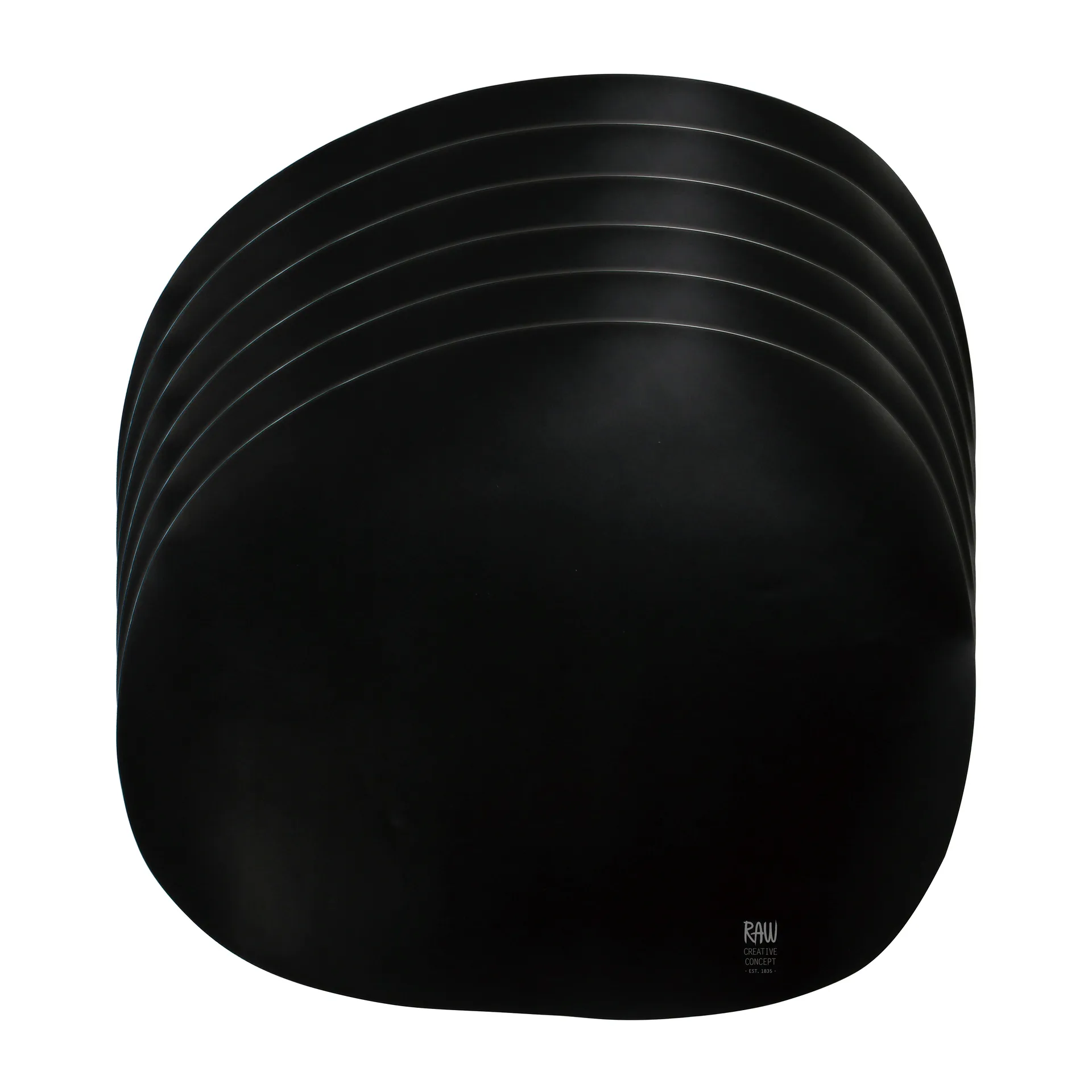 Raw pöytätabletti silikonia 6-pakkaus, Musta Aida