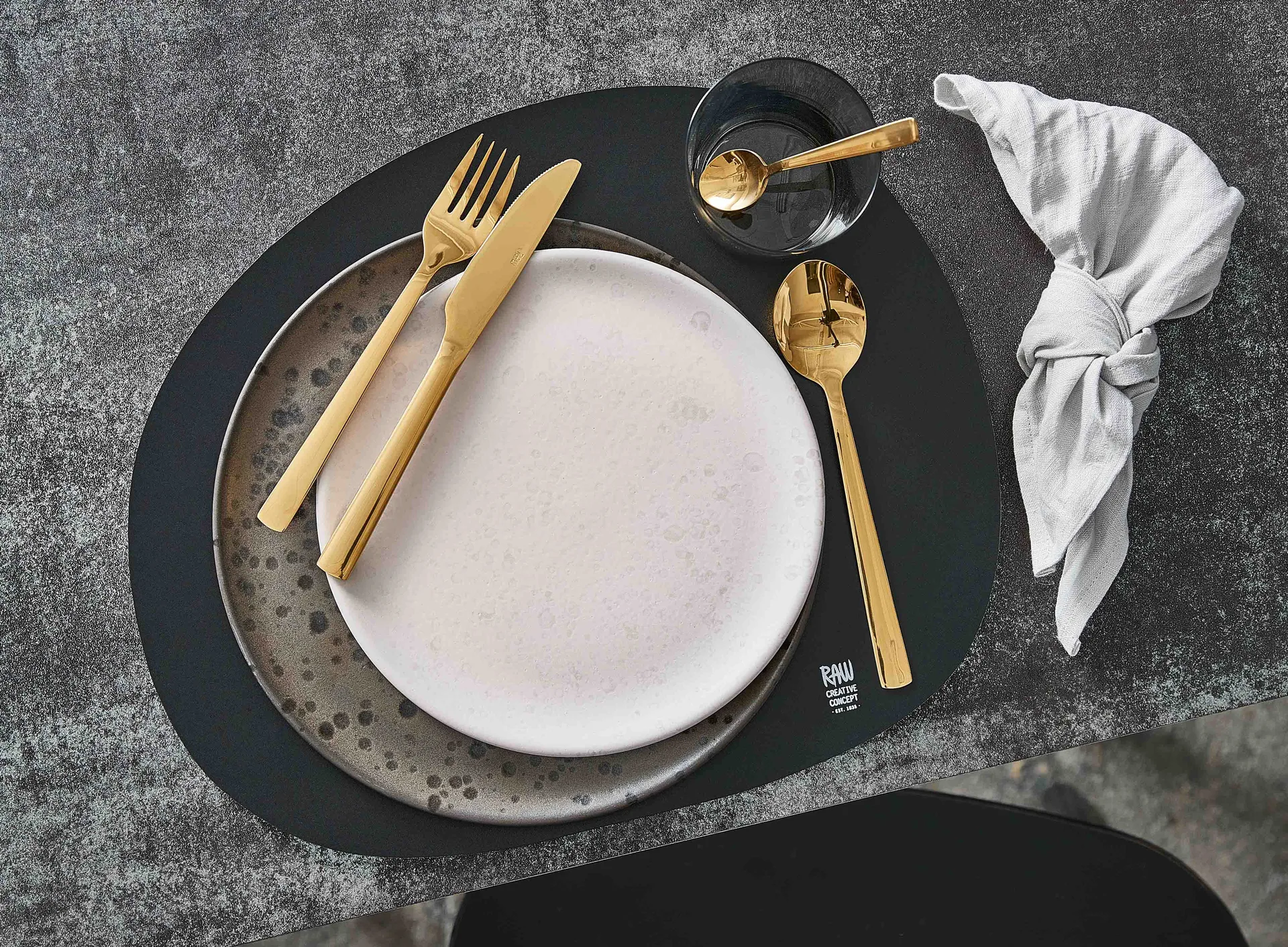 Raw ruokalusikka 4-pakkaus, Kulta Aida