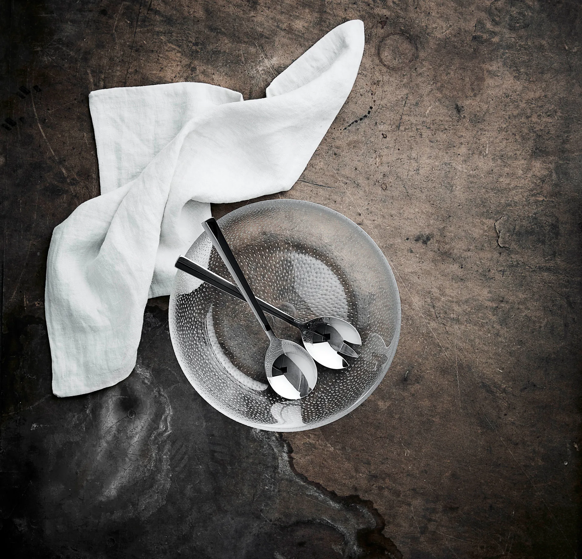 Raw salaattiottimet, 2 osaa, Kiillotettu ruostumaton teräs Aida