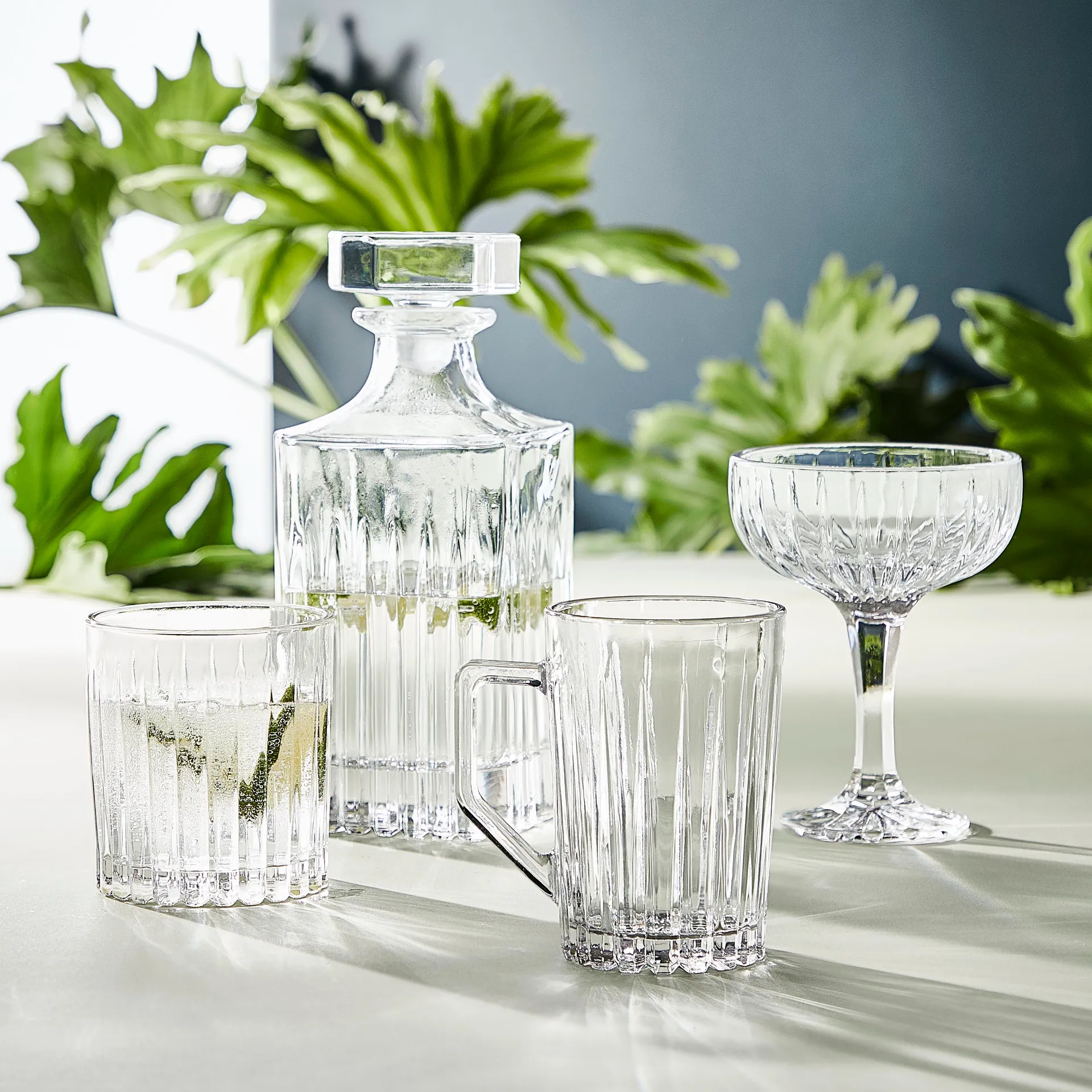 Relief samppanjalasi 4-pakkaus, Kirkas Aida