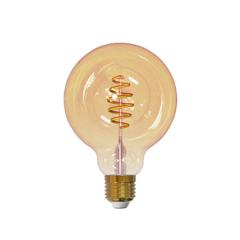 Airam Älykäs Koti Filamentti LED-lamppu kupari, 95mm, spiraali e27, 6w