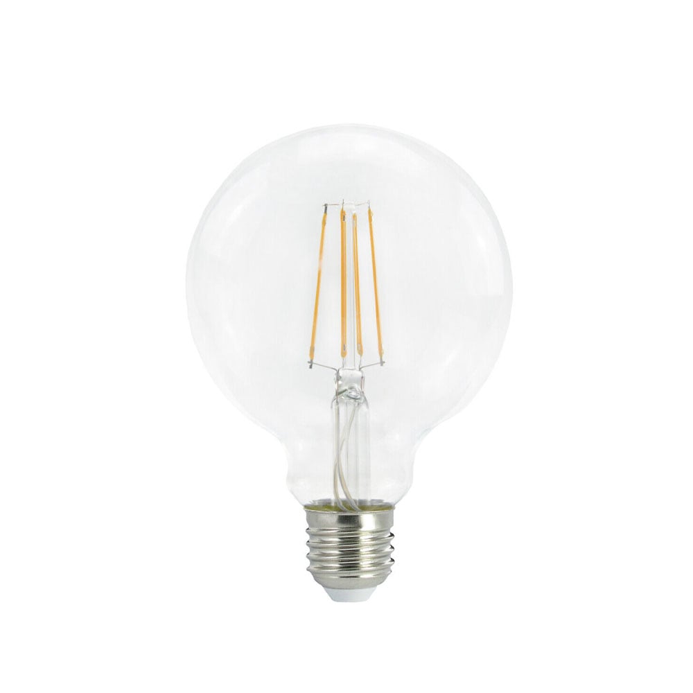 Airam Filament LED 3-portainen himmennettävä globaali valonlähde kirkas, muistilla, 95mm e27, 7w