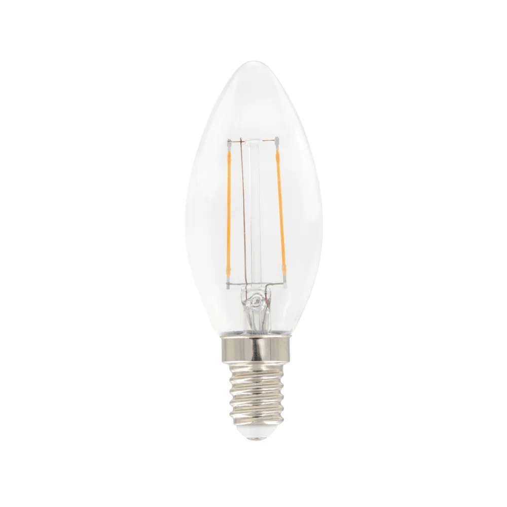 Airam Filament LED - kynttilä C35 valonlähde, Kirkas, himmennettävä e14, 3w Airam