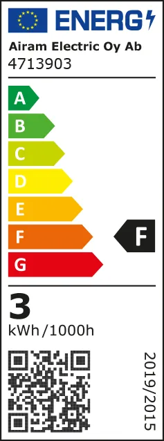 Airam LED valonlähde G9, kirkas, himmennettävä, 2700K 300lm 3W Airam