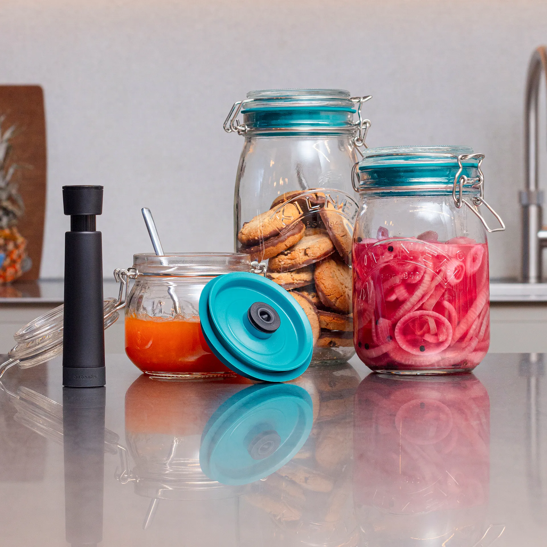 Airtender vakuumtiivistysastiat 3 kpl, 1,5 l Airtender