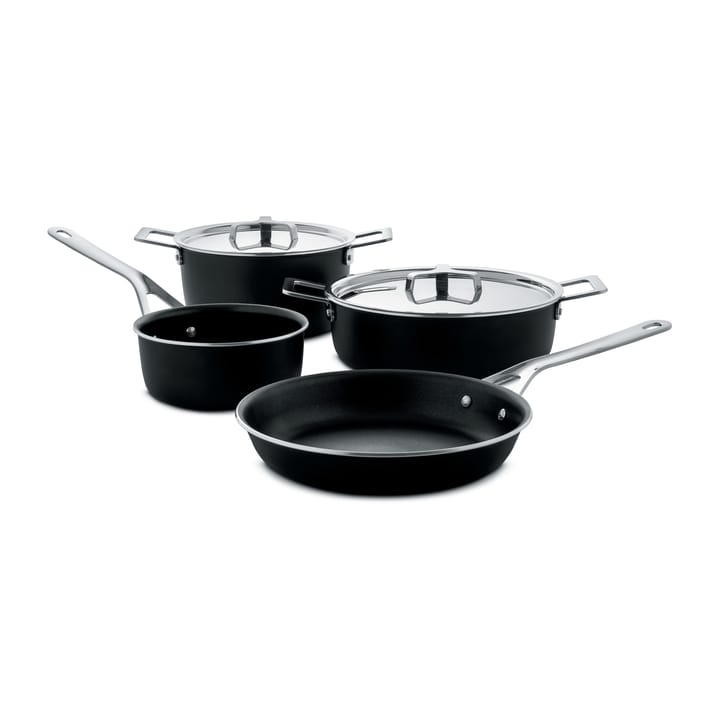 Pots&Pans patasetti 6 osaa - Musta - Alessi