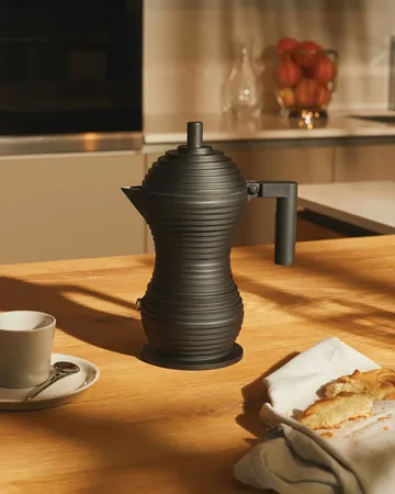 Pulcina espressokeitin musta - 15 cl, 3 kupit - Alessi