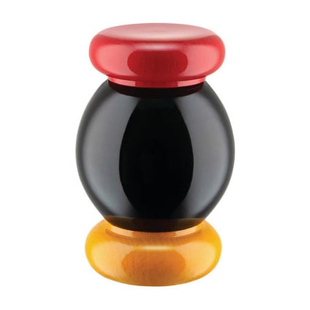 Alessi Twergi suola- ja pippurimylly 11 cm Musta | Skandinaavinen Sisustus | Suola-ja pippurimyllyt | Punainen