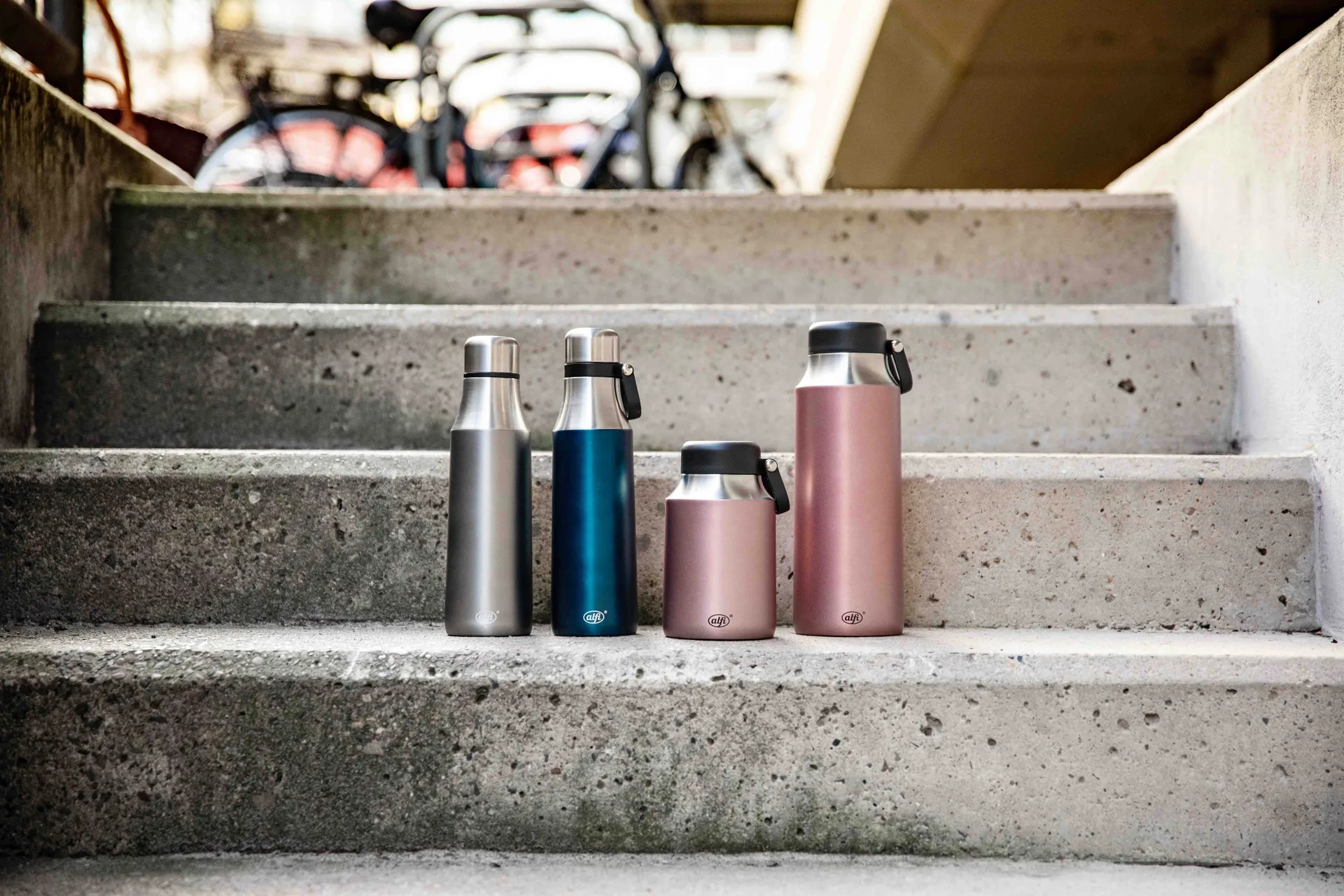 City vesipullo kaksoisseinä 0,5 l, Sininen satiini Alfi