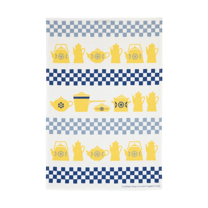 Grytskåpet keittiöpyyhe 47x70 cm - Moni-Keltainen-Sininen - Almedahls