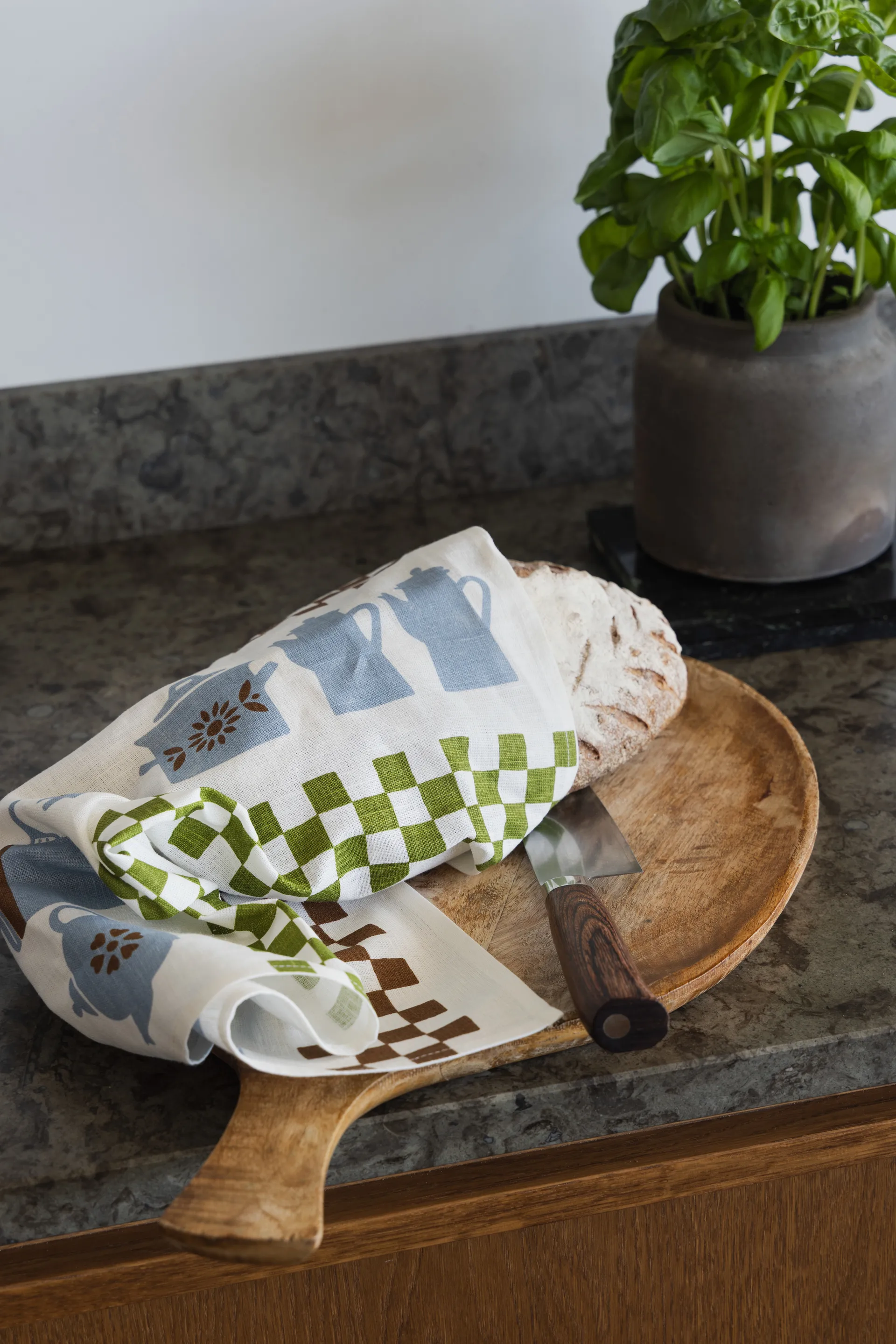 Grytskåpet keittiöpyyhe 47x70 cm, Multi sinivihreä Almedahls