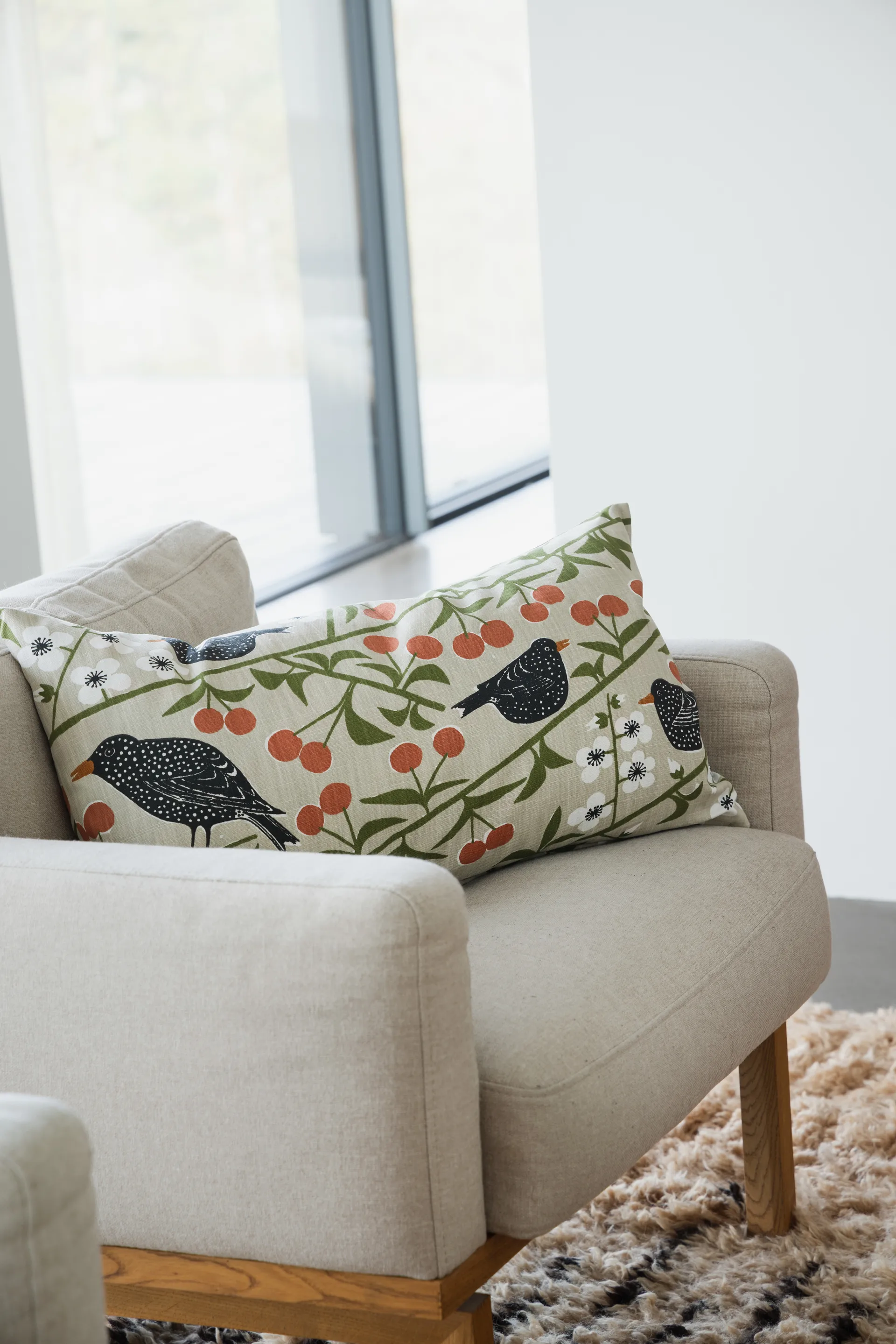 Kirsikkatarha-tyynynpäällinen, Beige, 40x70 cm Almedahls