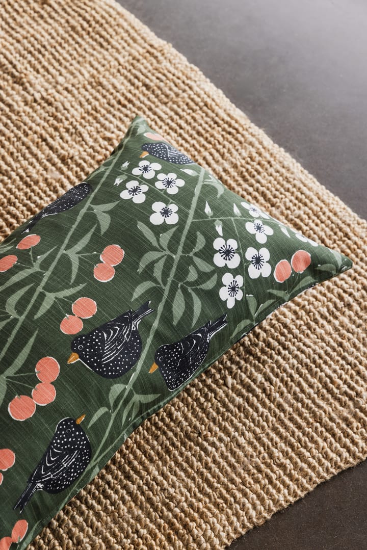 Kirsikkatarha-tyynynpäällinen, Tummanvihreä, 40x70cm Almedahls
