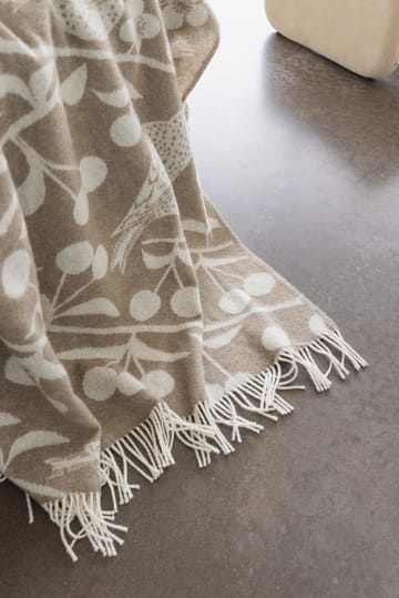 Kirsikkatarha viltti 130x170 cm - Ruskea offwhite - Almedahls