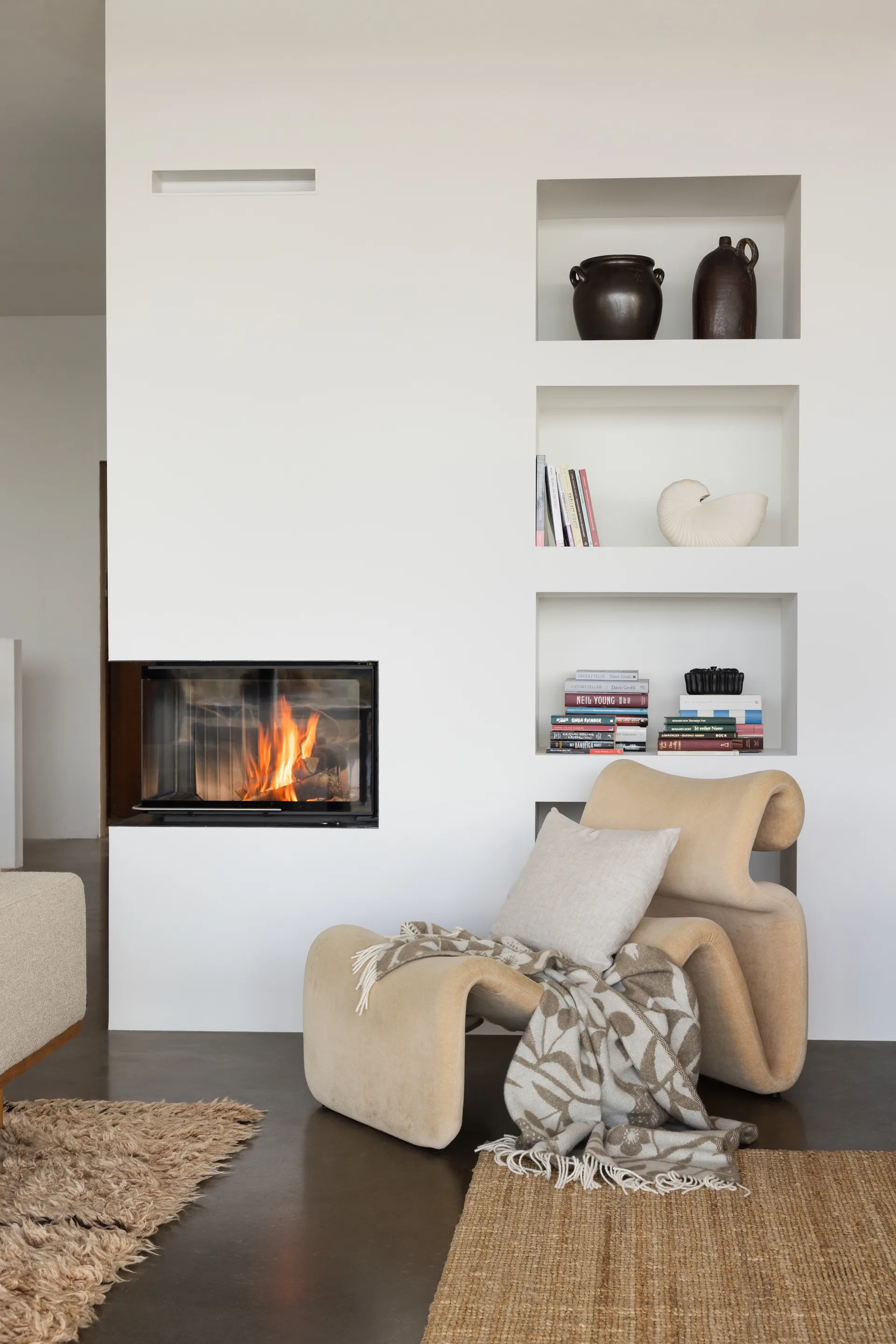 Kirsikkatarha viltti 130x170 cm, Ruskea offwhite Almedahls