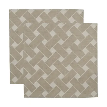 Kori XL lautasliina 45x45 cm 2-pack - Luonnon-taupe - Almedahls