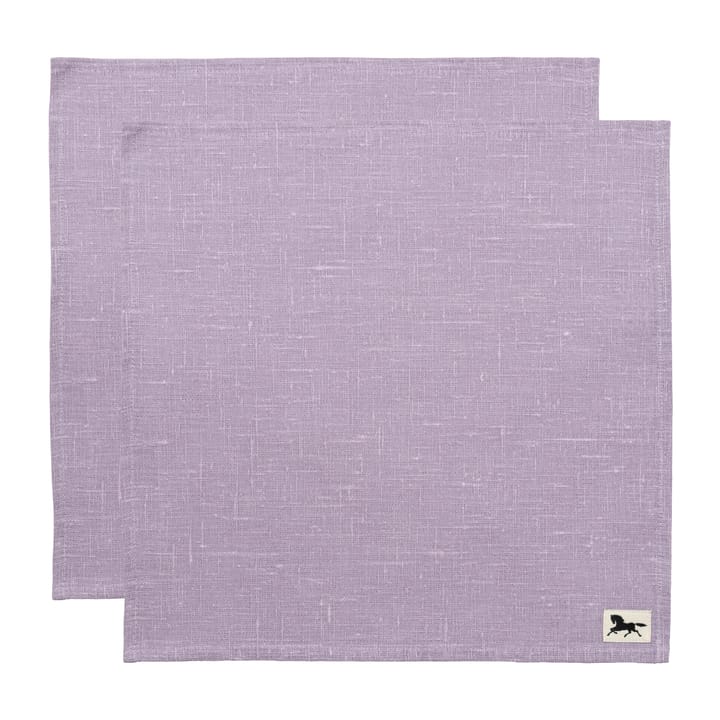 Linne lautasliina 32 x 32 cm 2-pakkaus - Violetti - Almedahls