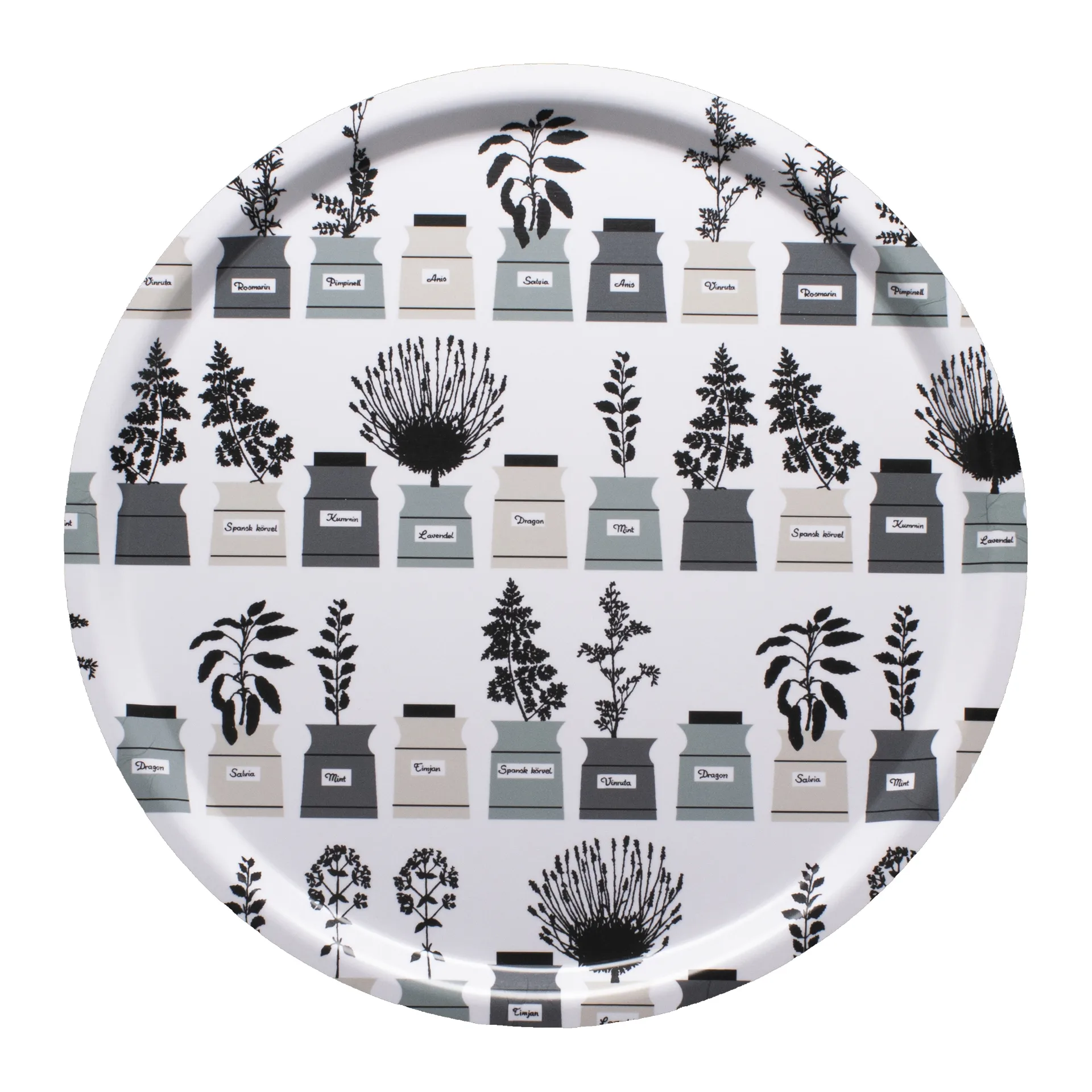 Persons kryddskåp tarjotin Ø 38 cm, Vihreä-harmaa Almedahls