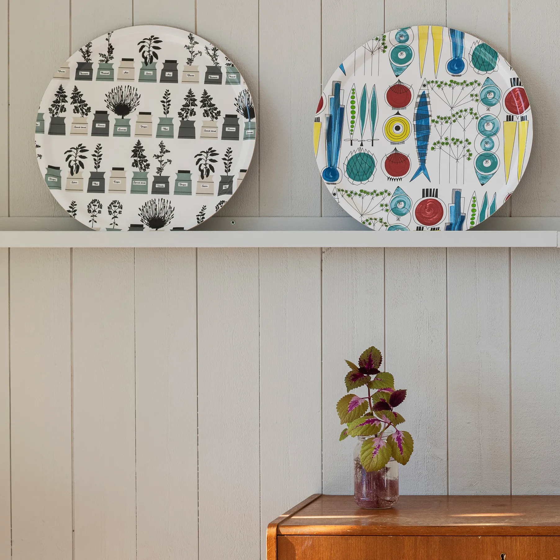 Persons kryddskåp tarjotin Ø 38 cm, Vihreä-harmaa Almedahls