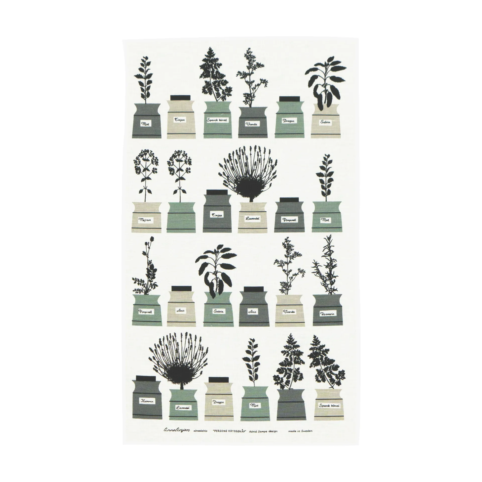 Perssons kryddskåp keittiöpyyhe, harmaa Almedahls