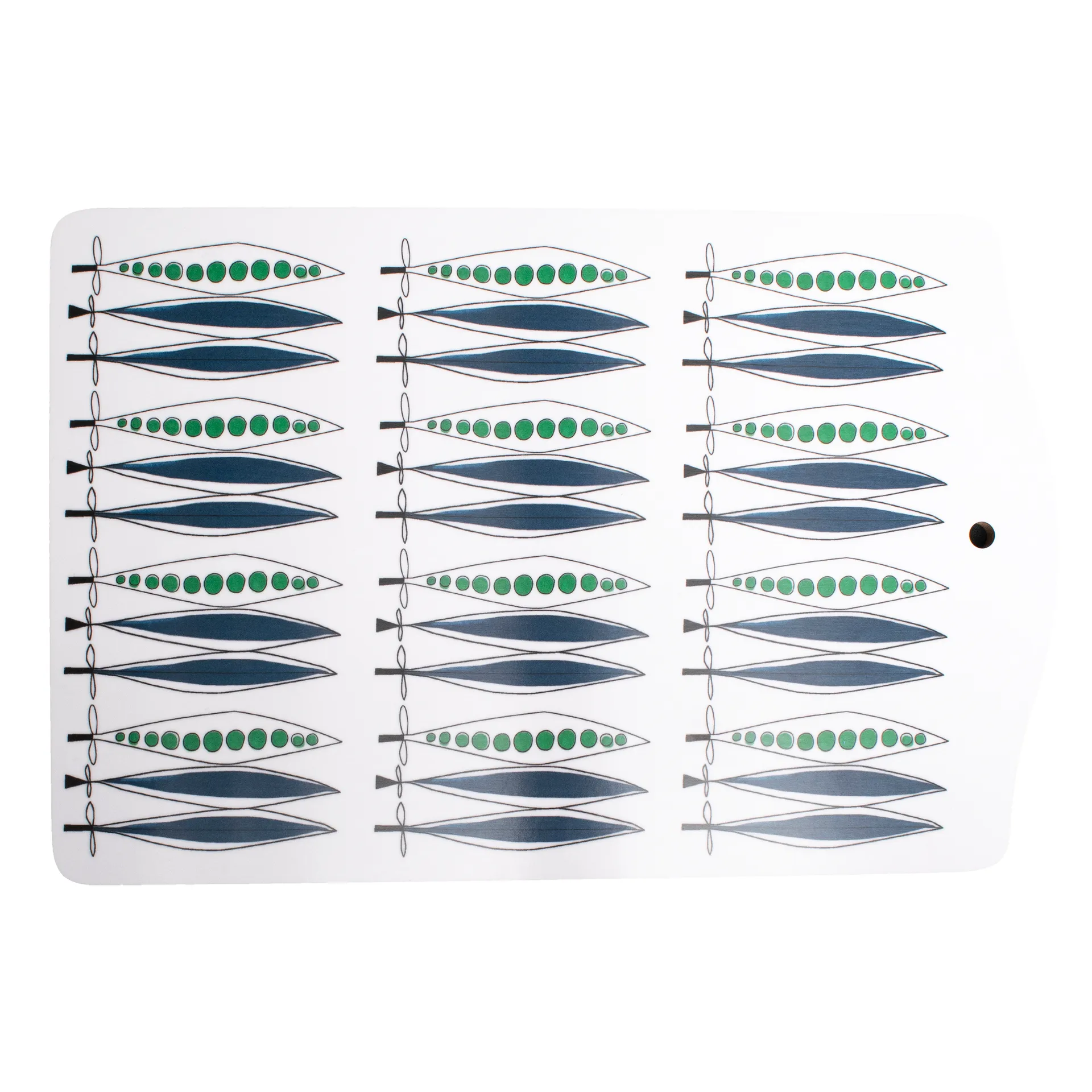 Picknick tarjoilulauta herneet 20x30 cm, Sininen-multi Almedahls