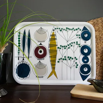 Picknick tarjotin 33x43 cm - Sininen-multi - Almedahls