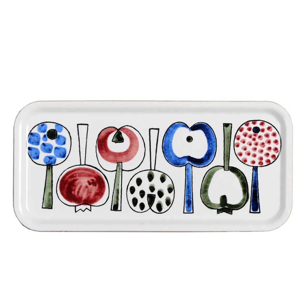 Pomona tarjotin pitkulainen, monivärinen Almedahls