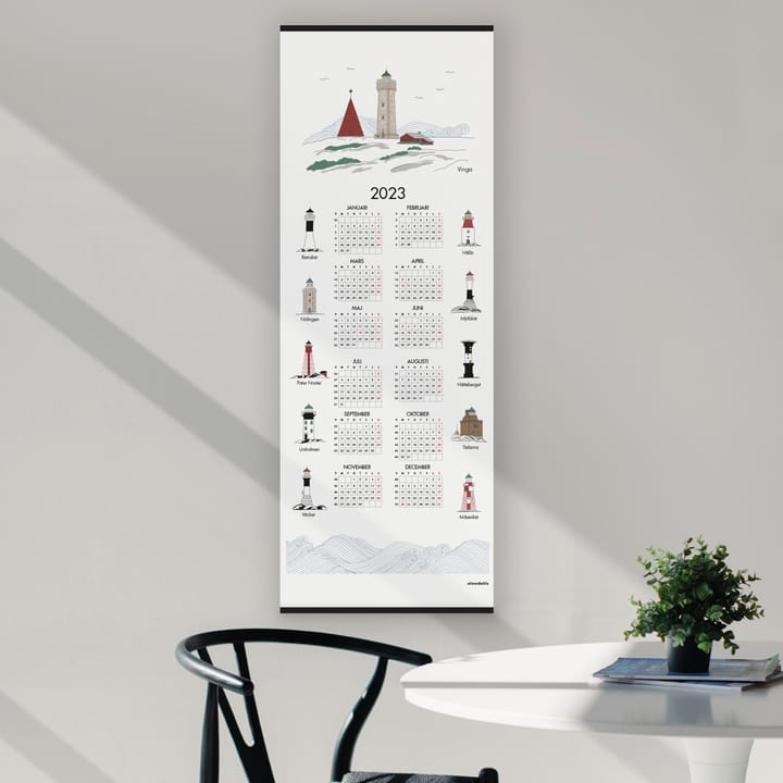 Ruotsalaiset majakat -kalenteri 2023, 35 x 90 cm Almedahls