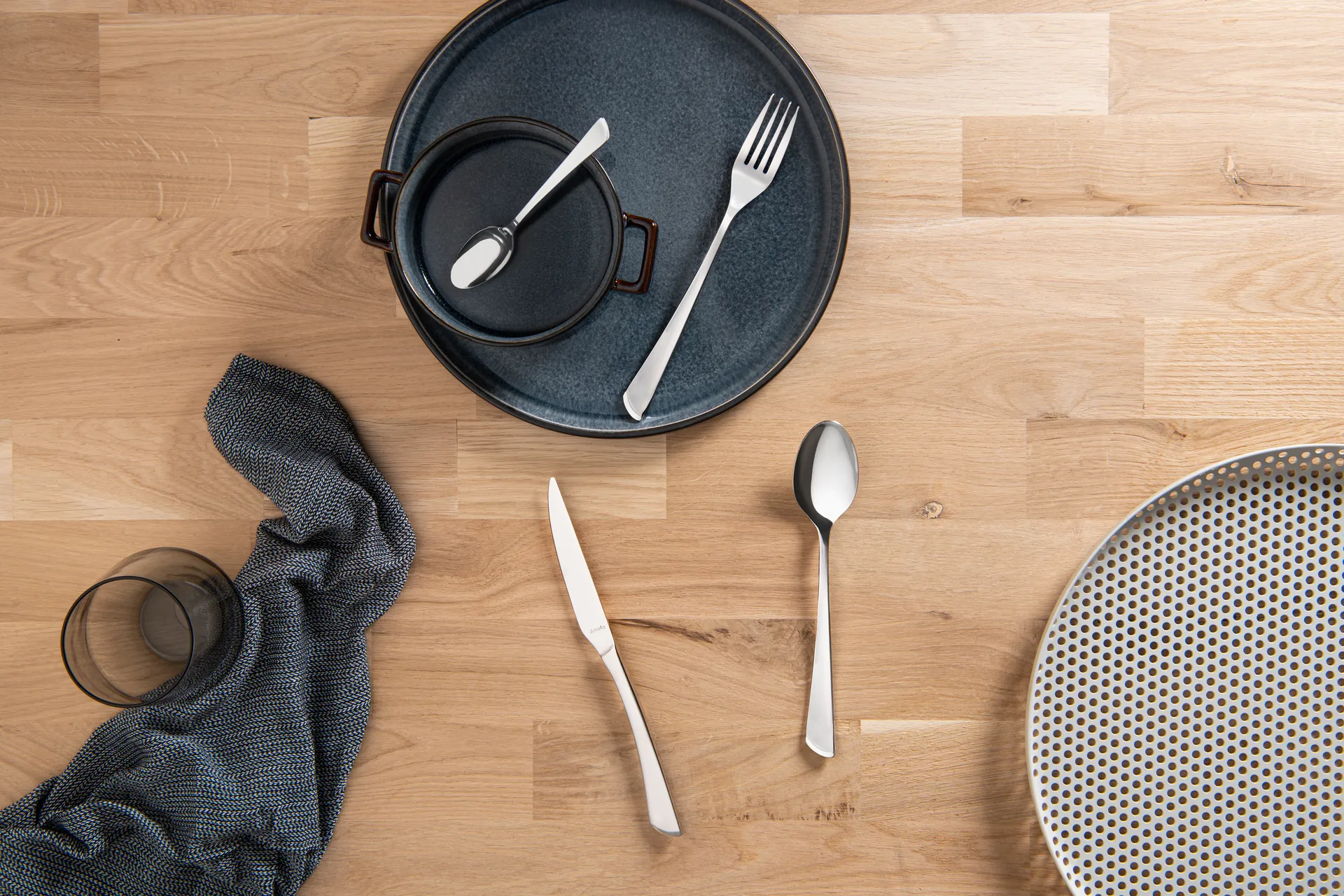 Juno aterinsetti 24 osaa, Ruostumaton teräs Amefa