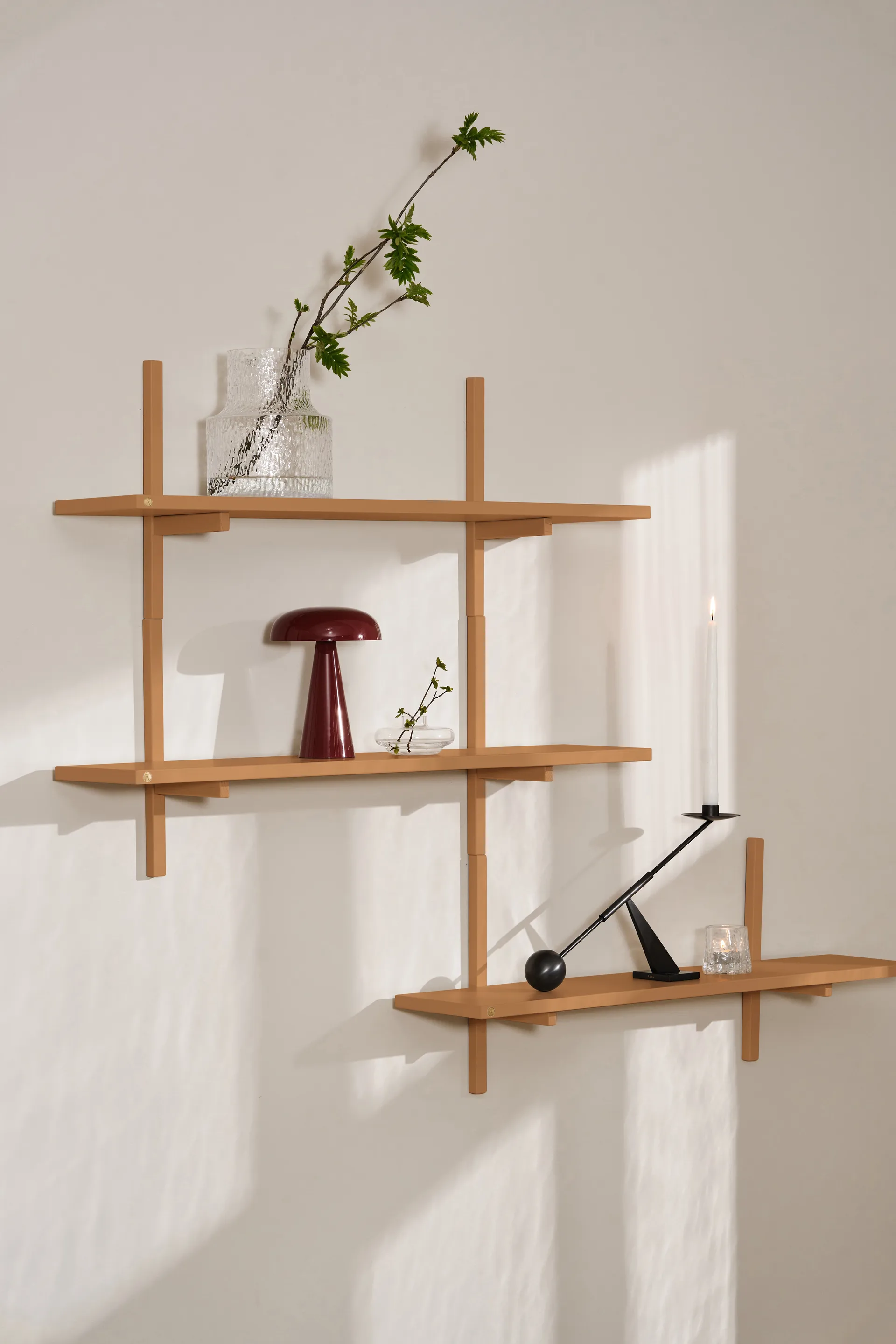 A-Light Shelf seinähylly Special Edition, Brown beige 90x21x35 cm Andersen Furniture