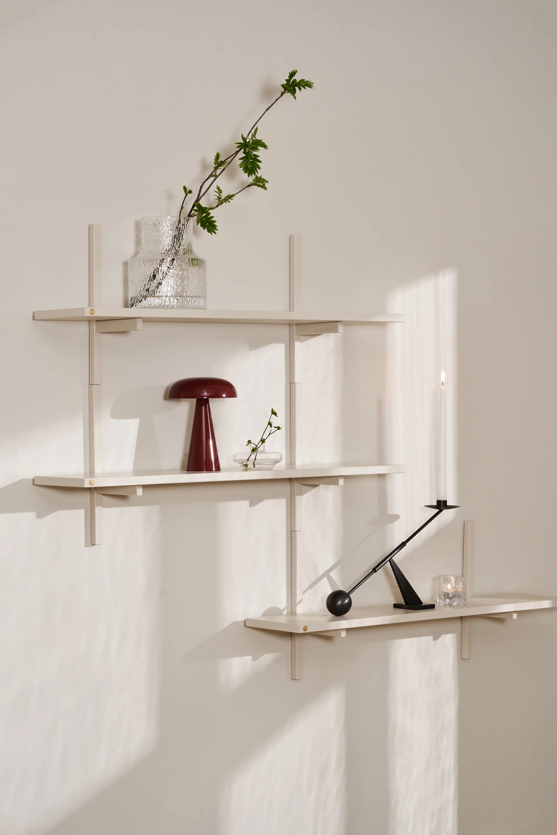 A-Light Shelf seinähylly Special Edition, Light beige 90x21x35 cm Andersen Furniture
