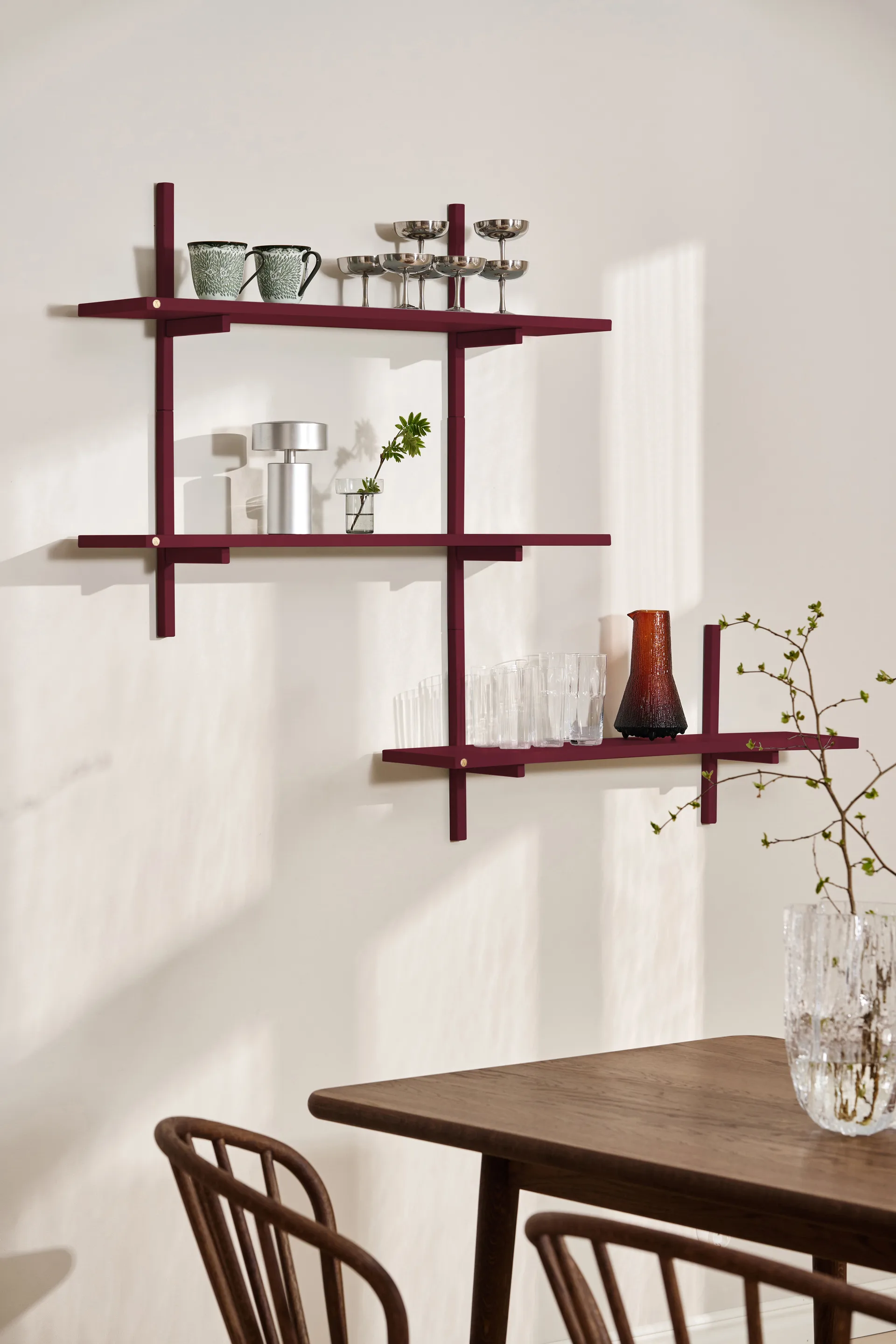 A-Light Shelf seinähylly Special Edition, Wine red 90x21x35 cm Andersen Furniture