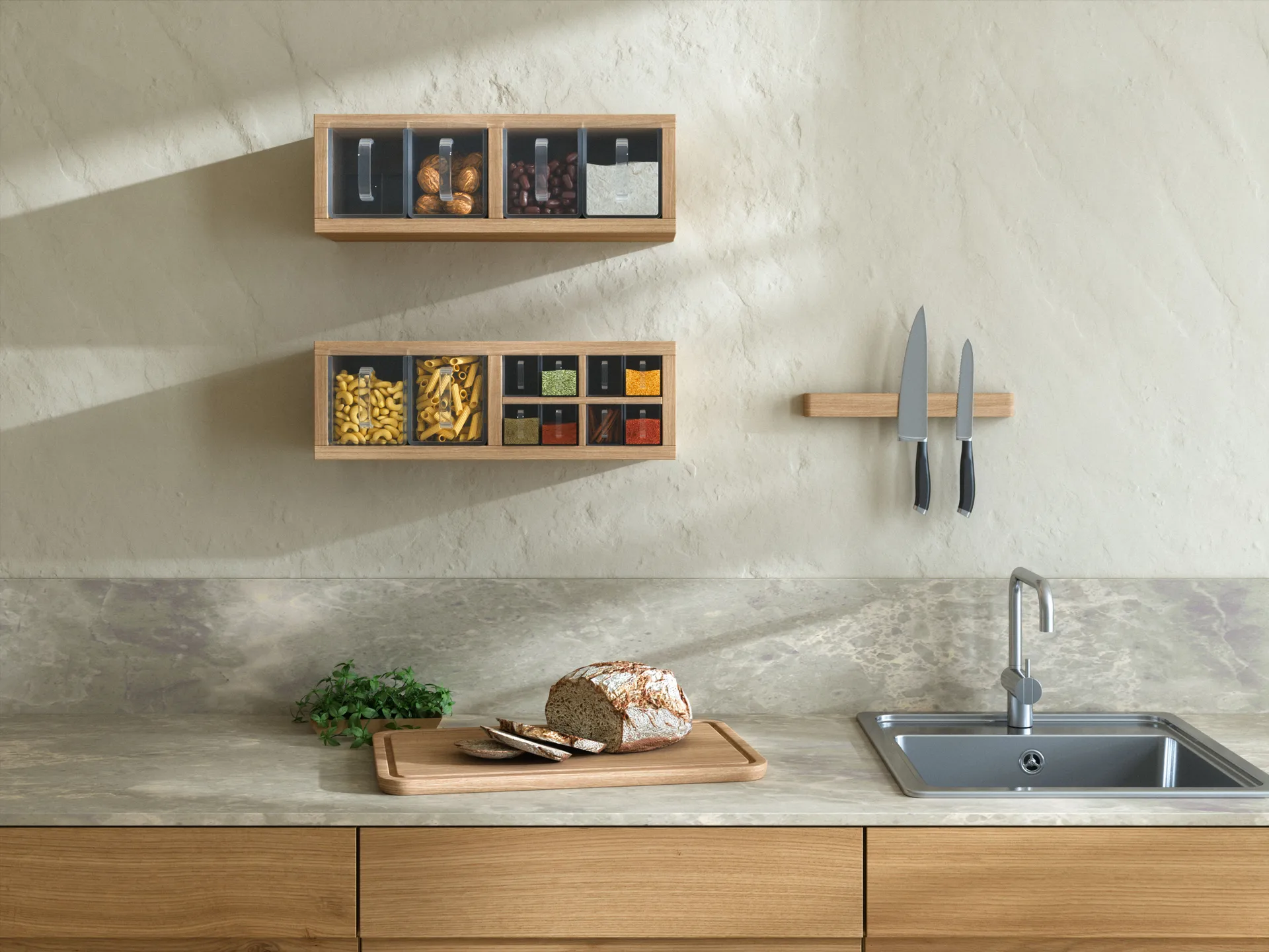 A-Organizer 2 seinähylly 52x18x17 cm, Oak Andersen Furniture