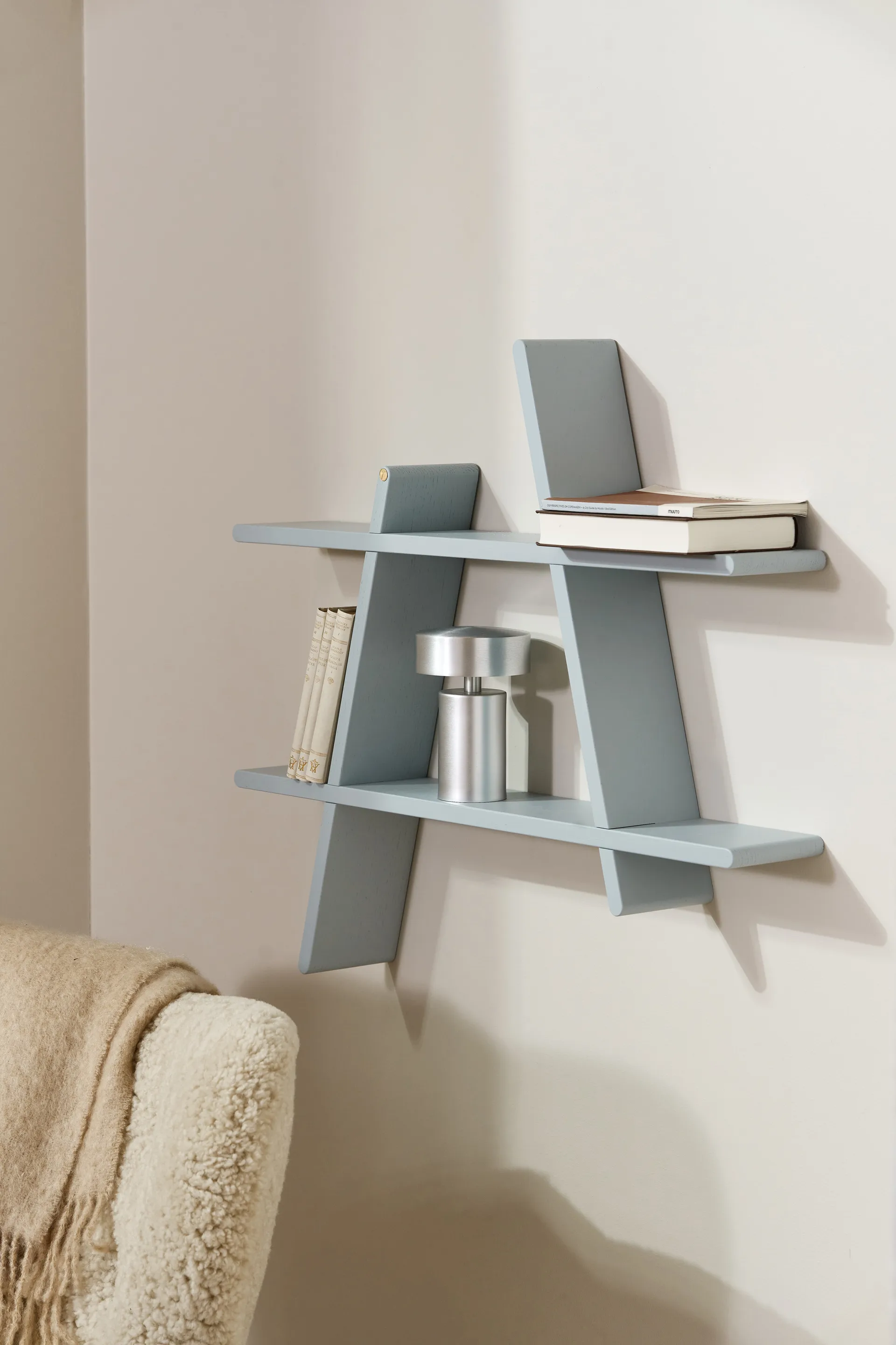 A-Shelf seinähylly Special Edition, Grey blue L 78x12x67 cm Andersen Furniture