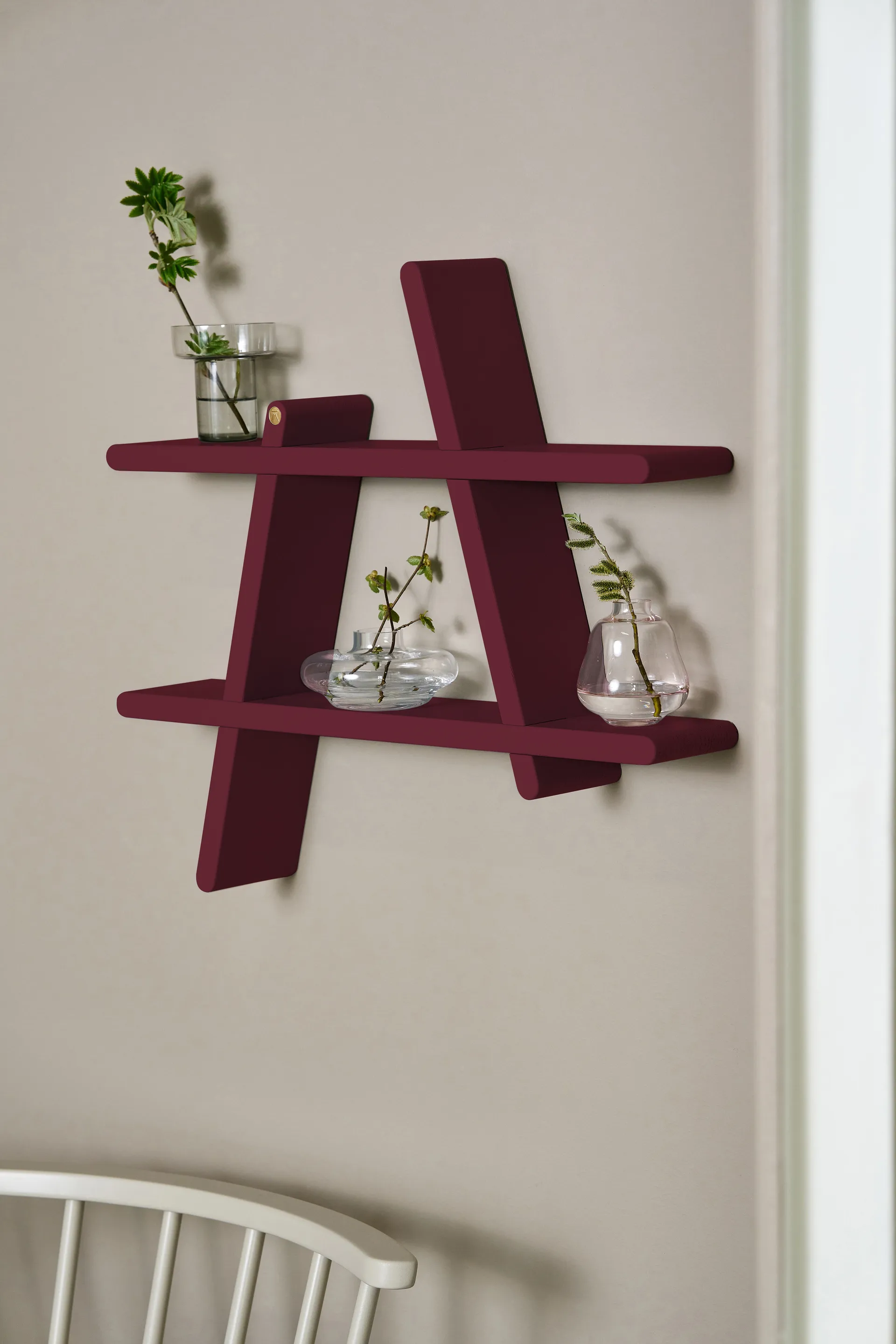 A-Shelf seinähylly Special Edition, Wine red L 78x12x67 cm Andersen Furniture
