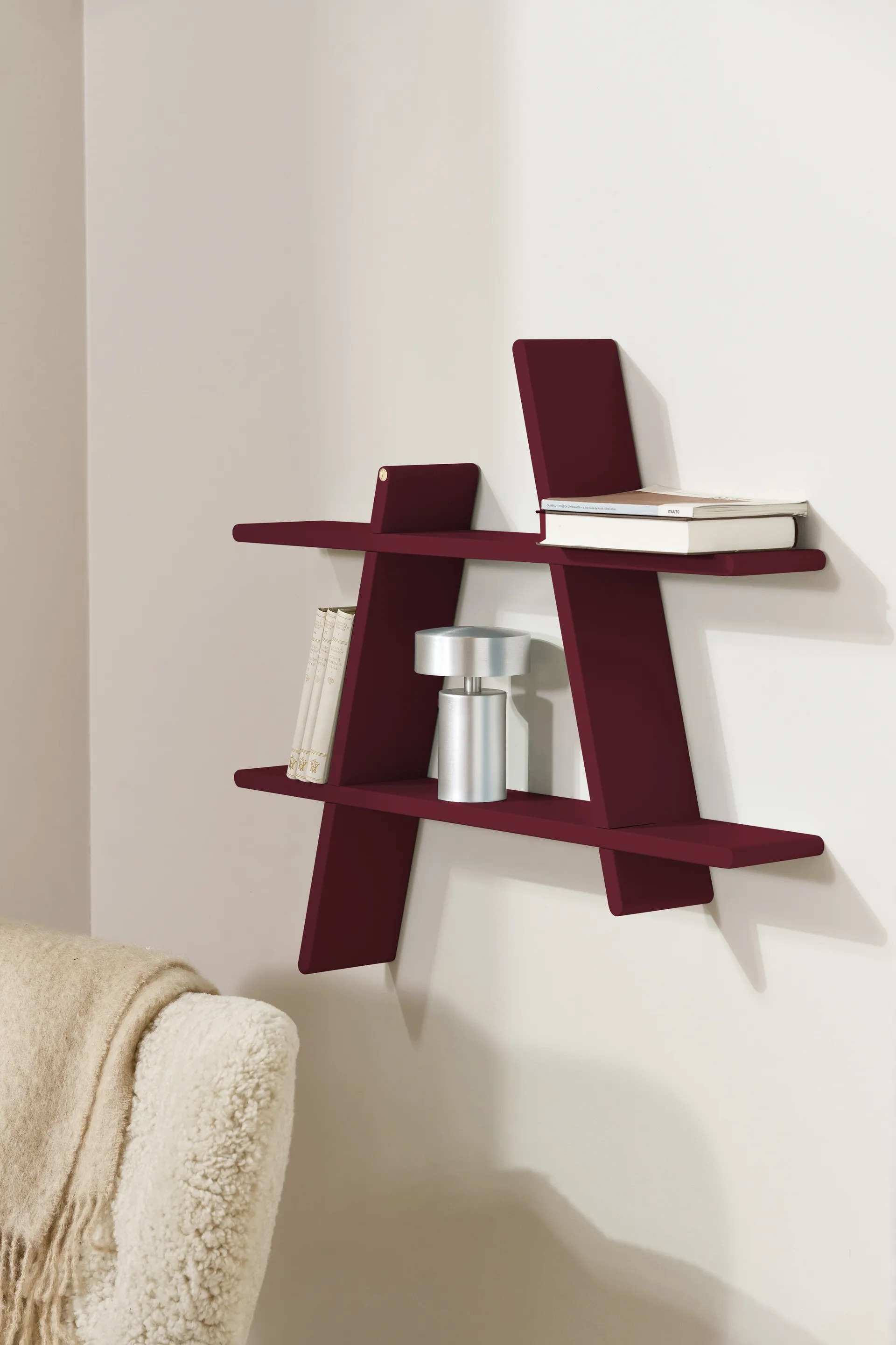 A-Shelf seinähylly Special Edition, Wine red M 52x9x46 cm Andersen Furniture