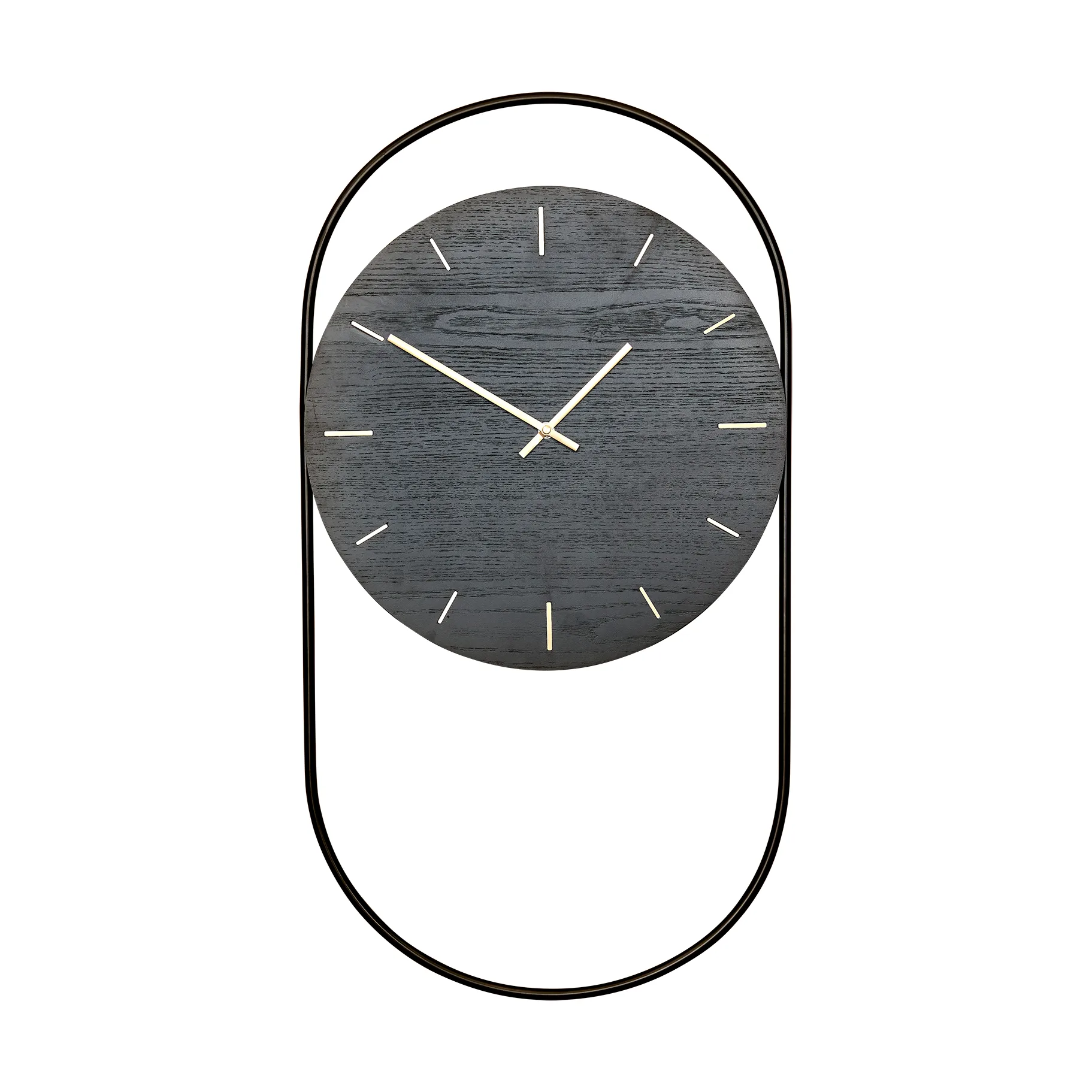 A-Wall seinäkello 41x76 cm, Black-brass Andersen Furniture