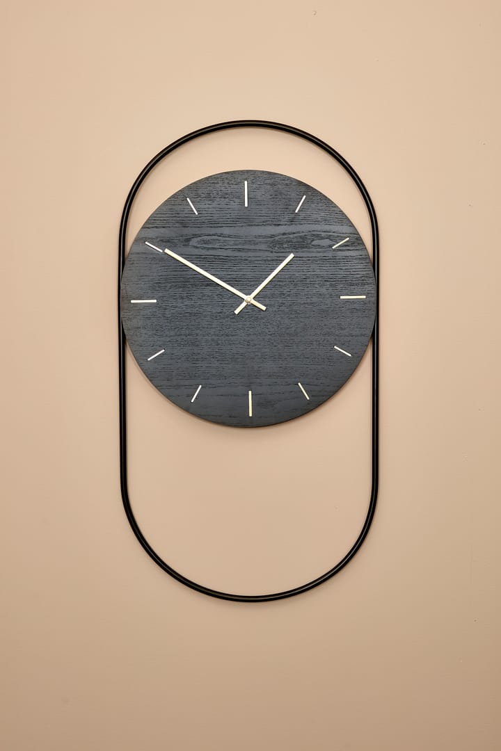 A-Wall seinäkello 41x76 cm - Black-brass - Andersen Furniture