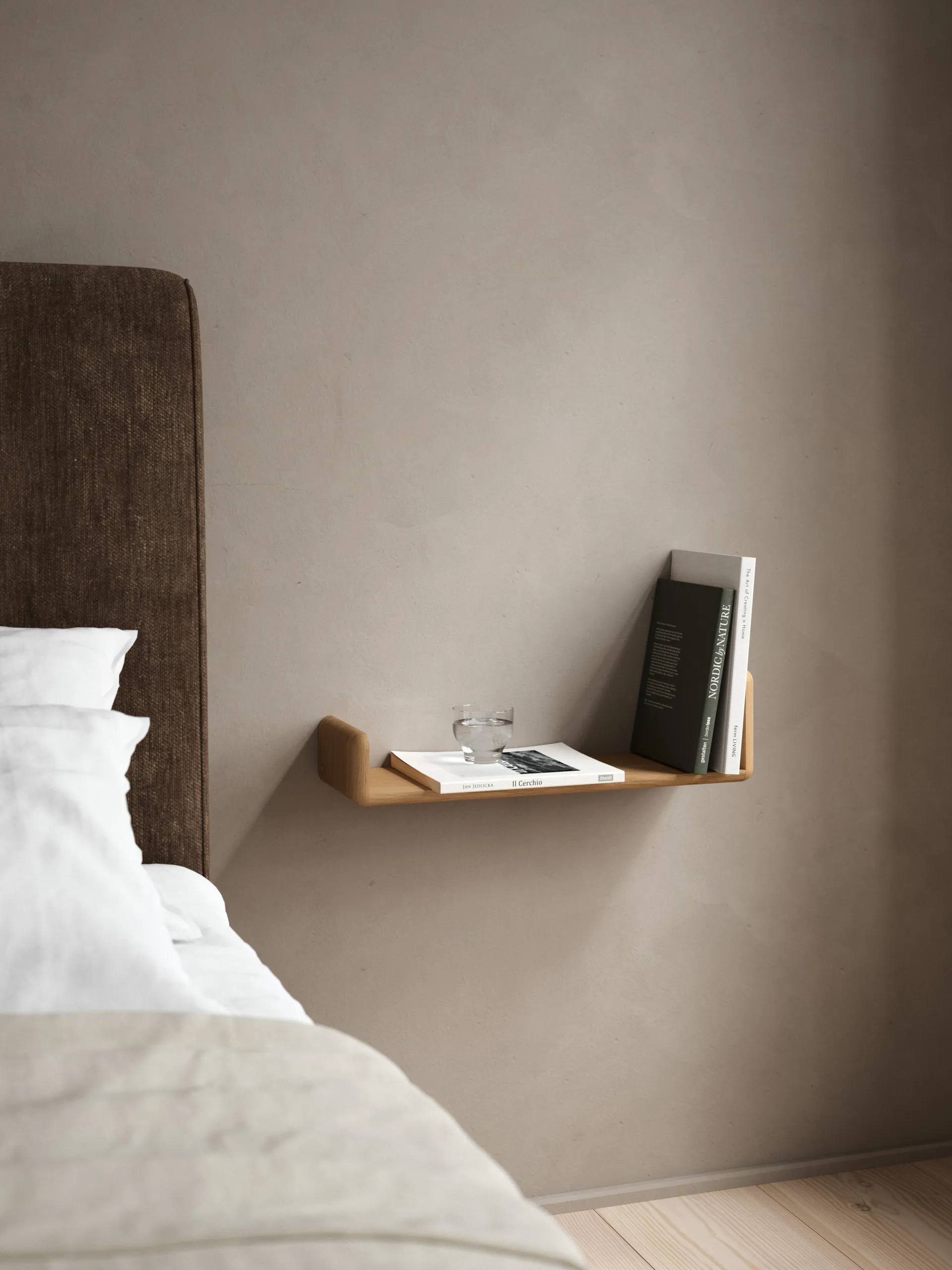 Level seinähylly, Öljytty Nature oak, 55×18×9 cm Andersen Furniture