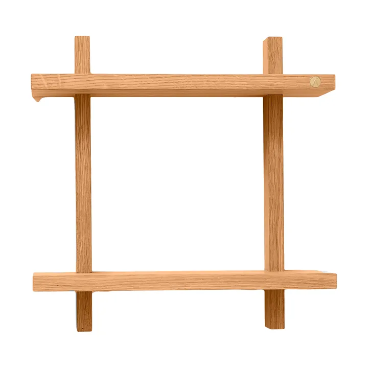 Treat seinähylly kaksinkertainen - Öljytty Nature Oak, 34×12×34 cm - Andersen Furniture