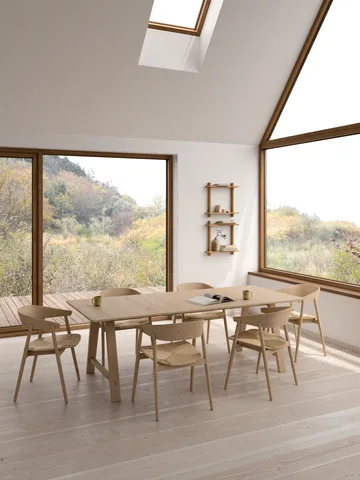 Treat seinähylly kaksinkertainen - Öljytty Nature Oak, 50×12×50 cm - Andersen Furniture