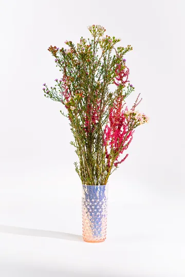 Hobnail Long drink lasi 20 cl - Soft rosa - Anna Von Lipa