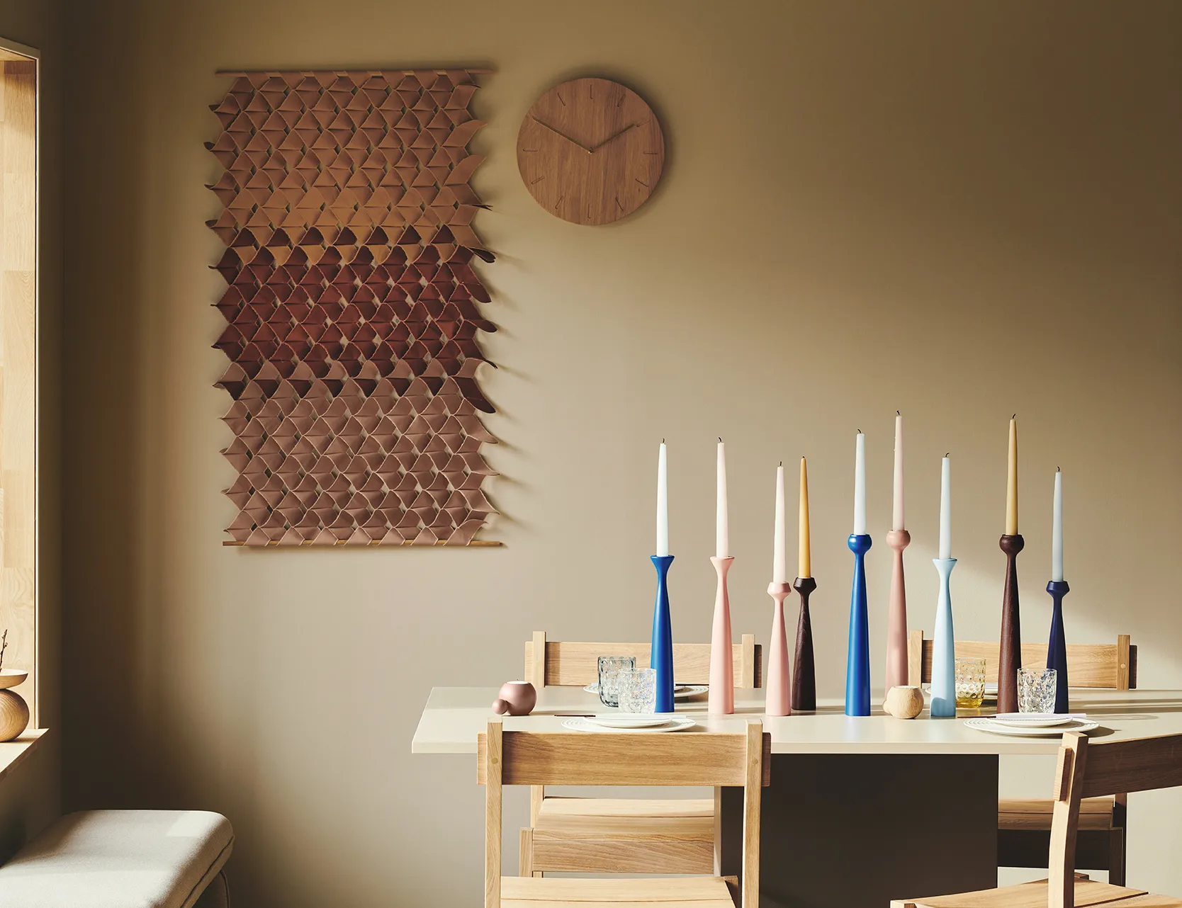 Blossom Rose -kynttilänjalka 29 cm, Sky blue Applicata