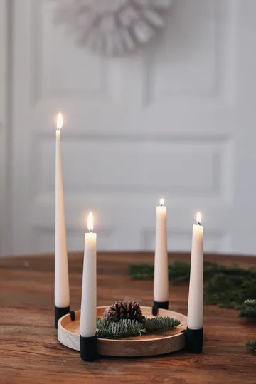 Luna adventtikynttelikkö Ø27 cm - Tammi-teräs - Applicata