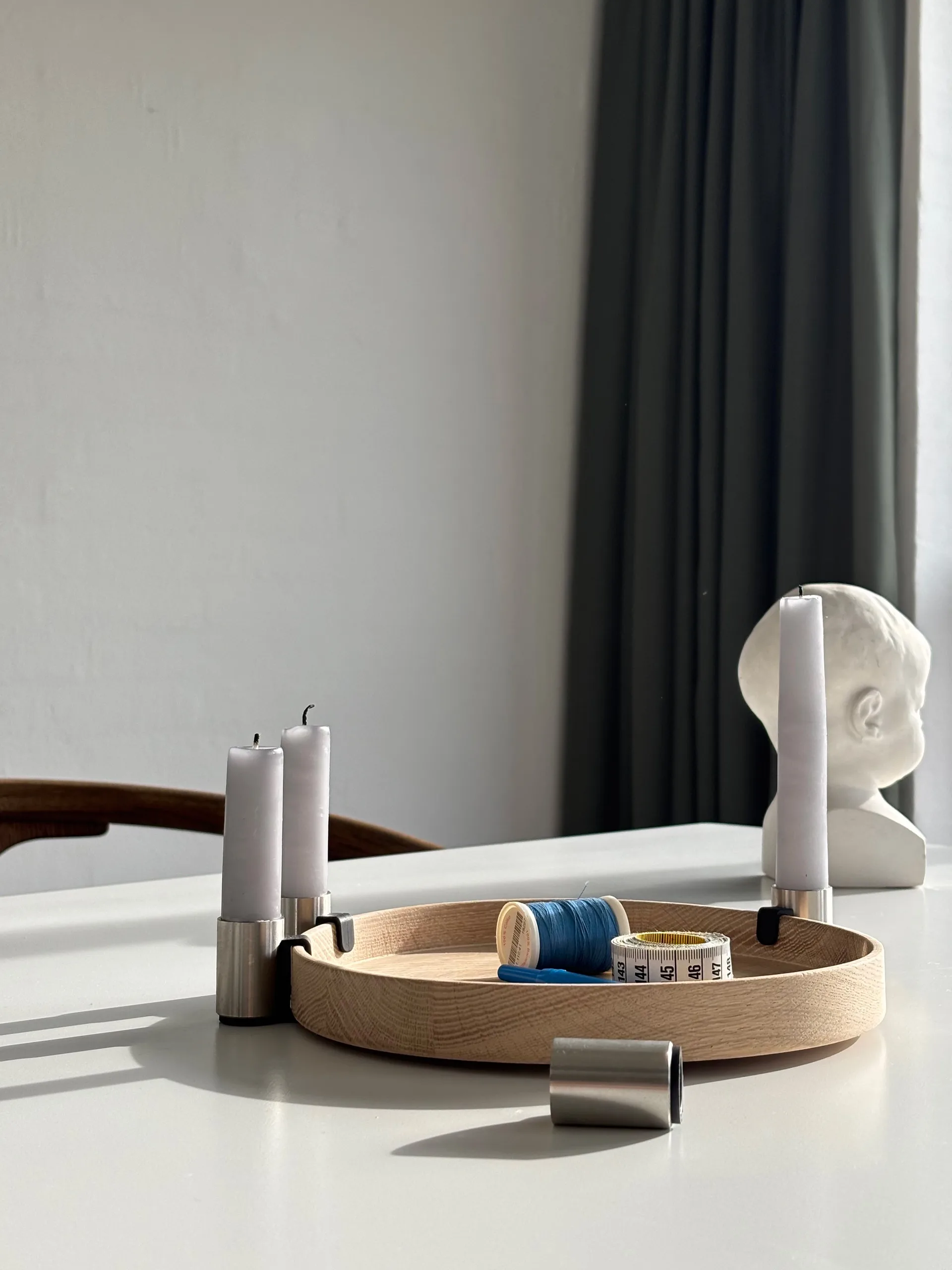 Luna adventtikynttelikkö Ø27 cm, Tammi-teräs Applicata