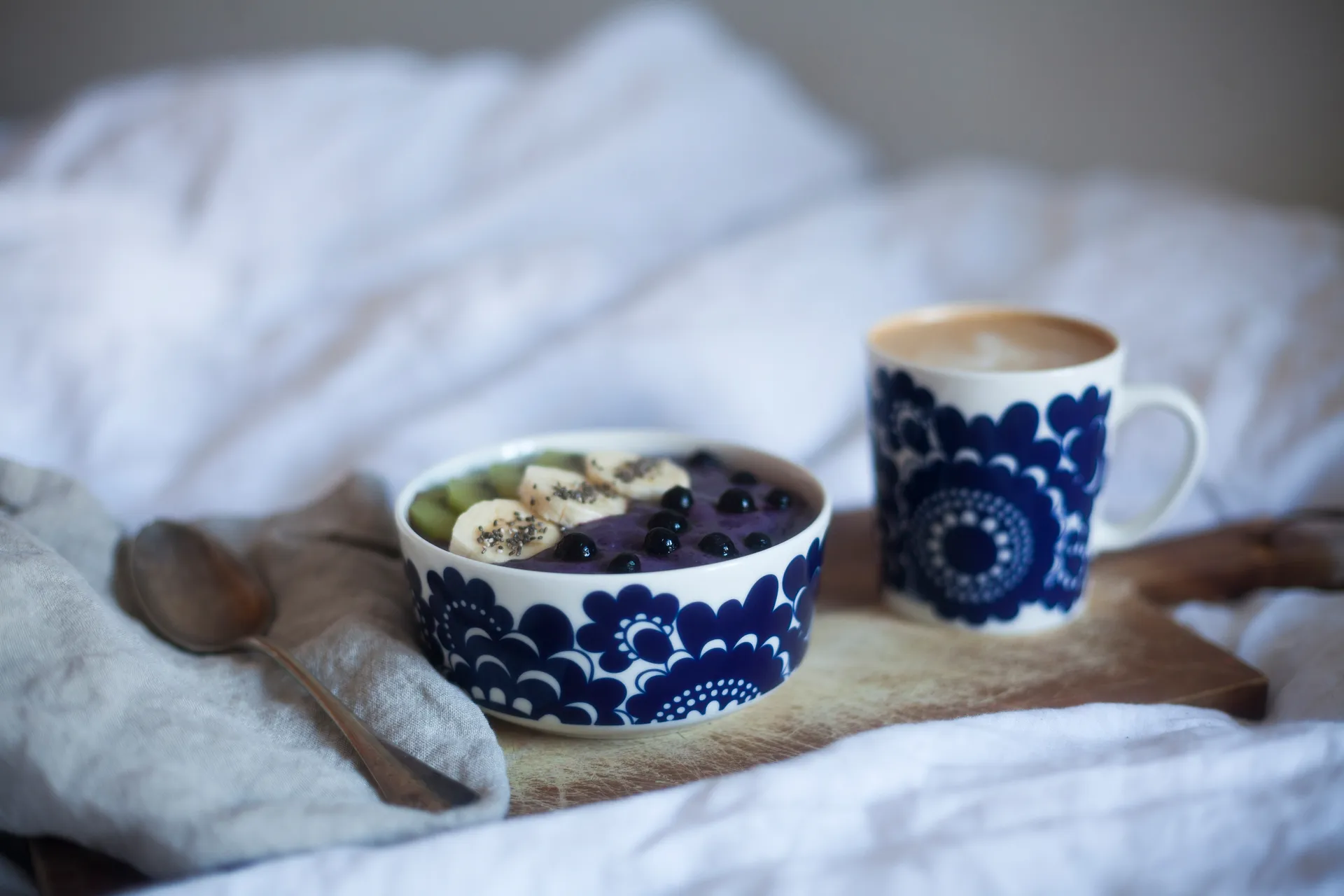 Esteri muki 30 cl ja kulho Ø 13 cm, Sininen Arabia