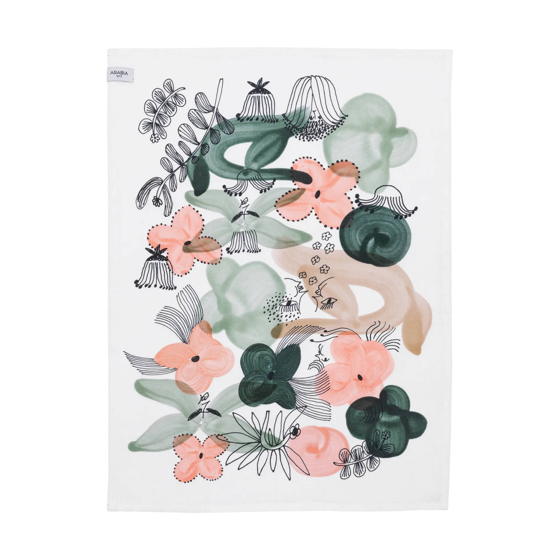 Kukkamaa keittiöpyyhe 50x70 cm, Vihreä Arabia