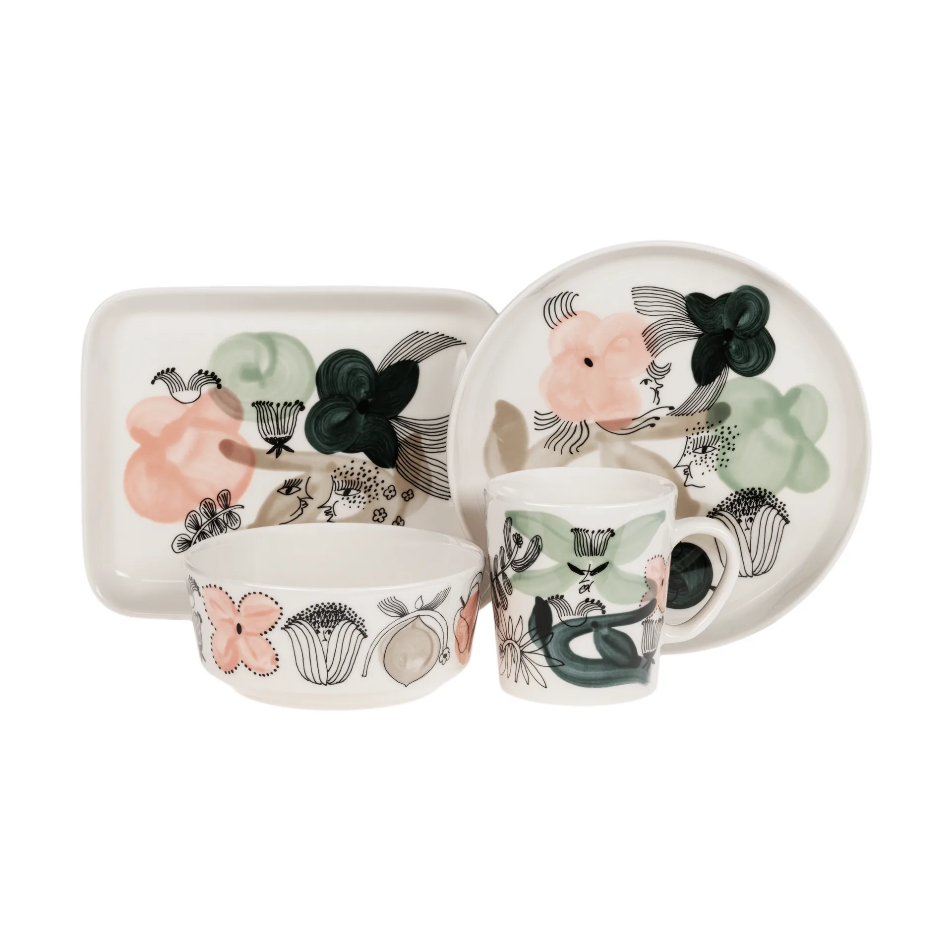 Kukkamaa muki 30 cl, Vihreä Arabia