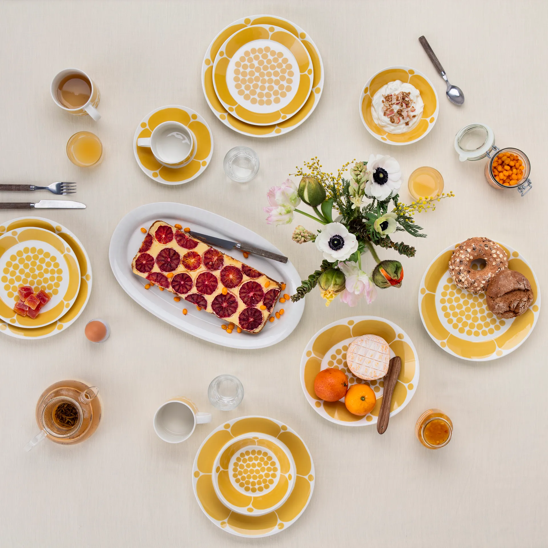 Sunnuntai lautanen, syvä Ø 17 cm, Keltainen Arabia