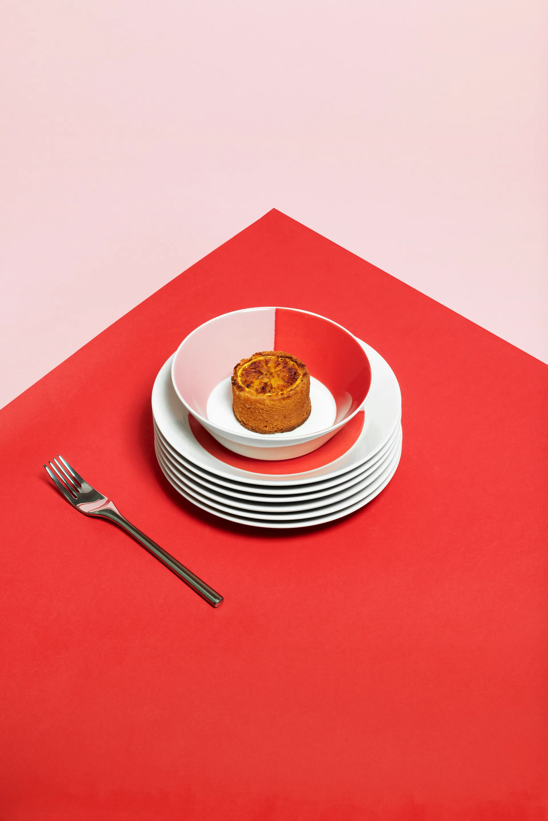 Vuokko lautanen Ø22 cm, 2-väri rosa-punainen Arabia